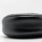GUCCI GG MARMONT ROUND CROSSBODY BAG CALFSKIN BLACK GHW