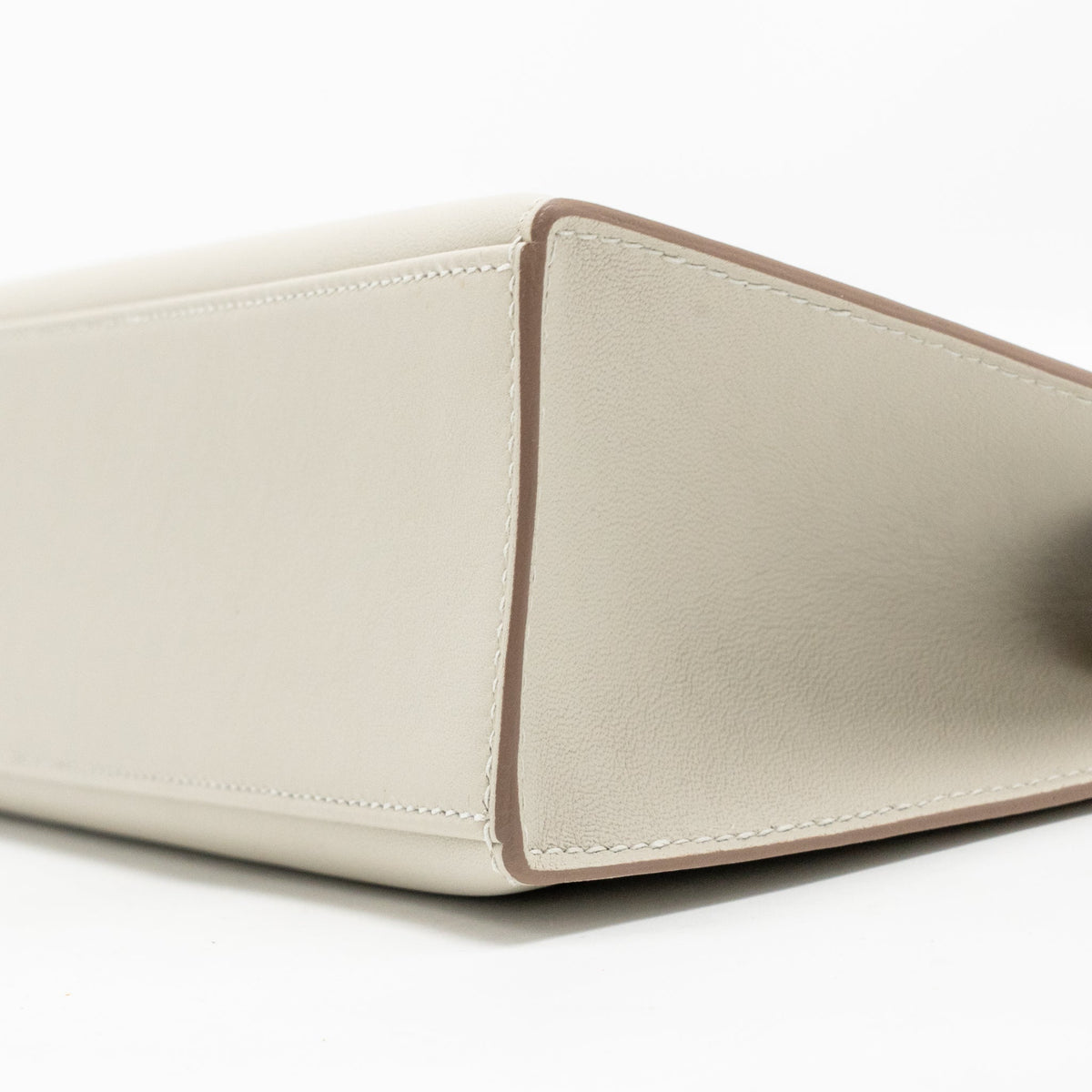 Hermes Kelly Pochette swift gris perle SHW