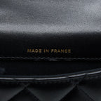 CHANEL MINI TOP HANDLE FLAP BAG LAMBSKIN BLACK LGHW