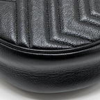 GUCCI GG MARMONT ROUND CROSSBODY BAG CALFSKIN BLACK GHW