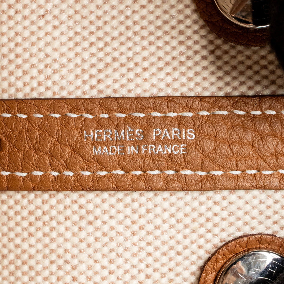 Hermes Neo Garden Party 23 canva / negonda ecru-beige / gold SHW