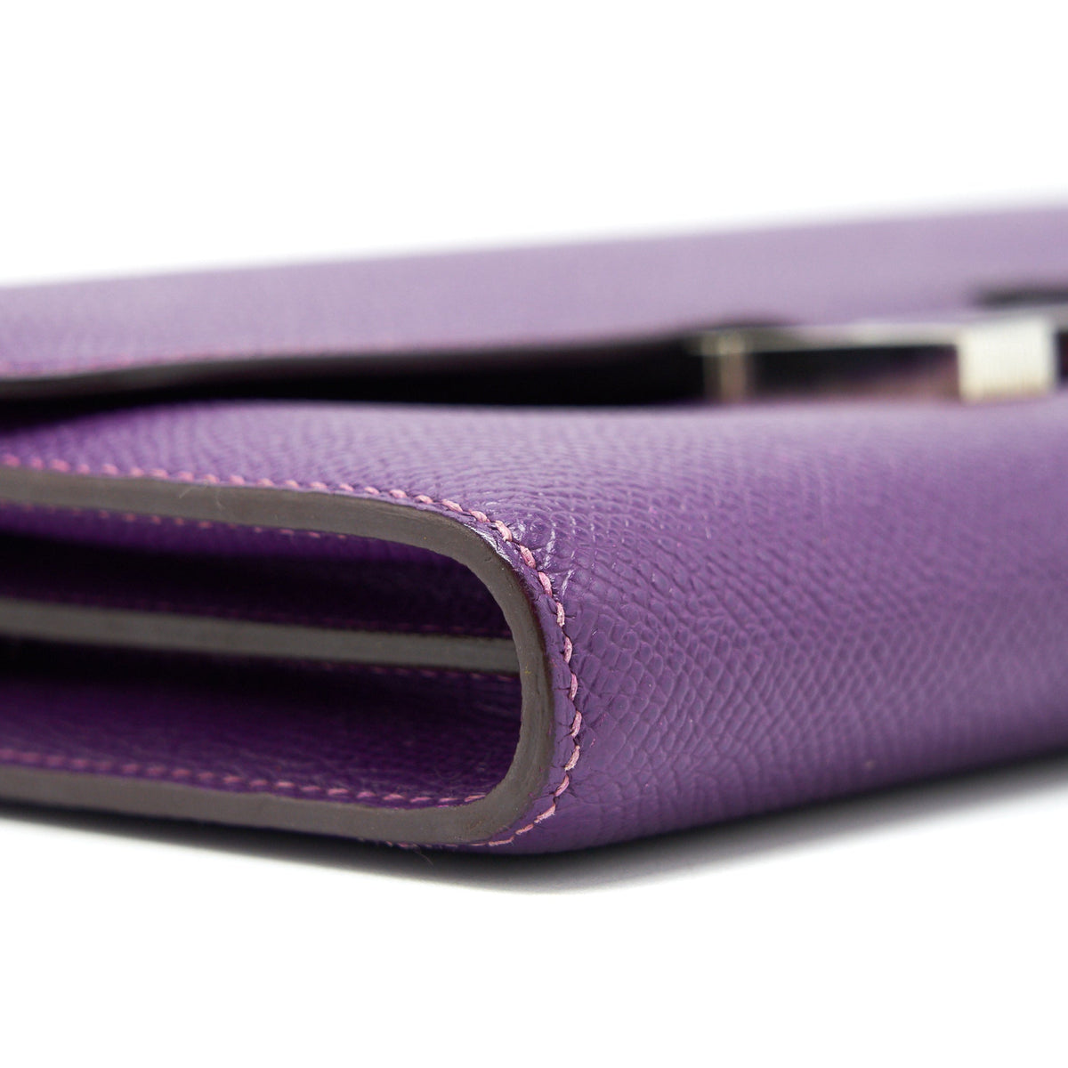 Hermes Constance Wallet Epsom Purple SHW with an ext