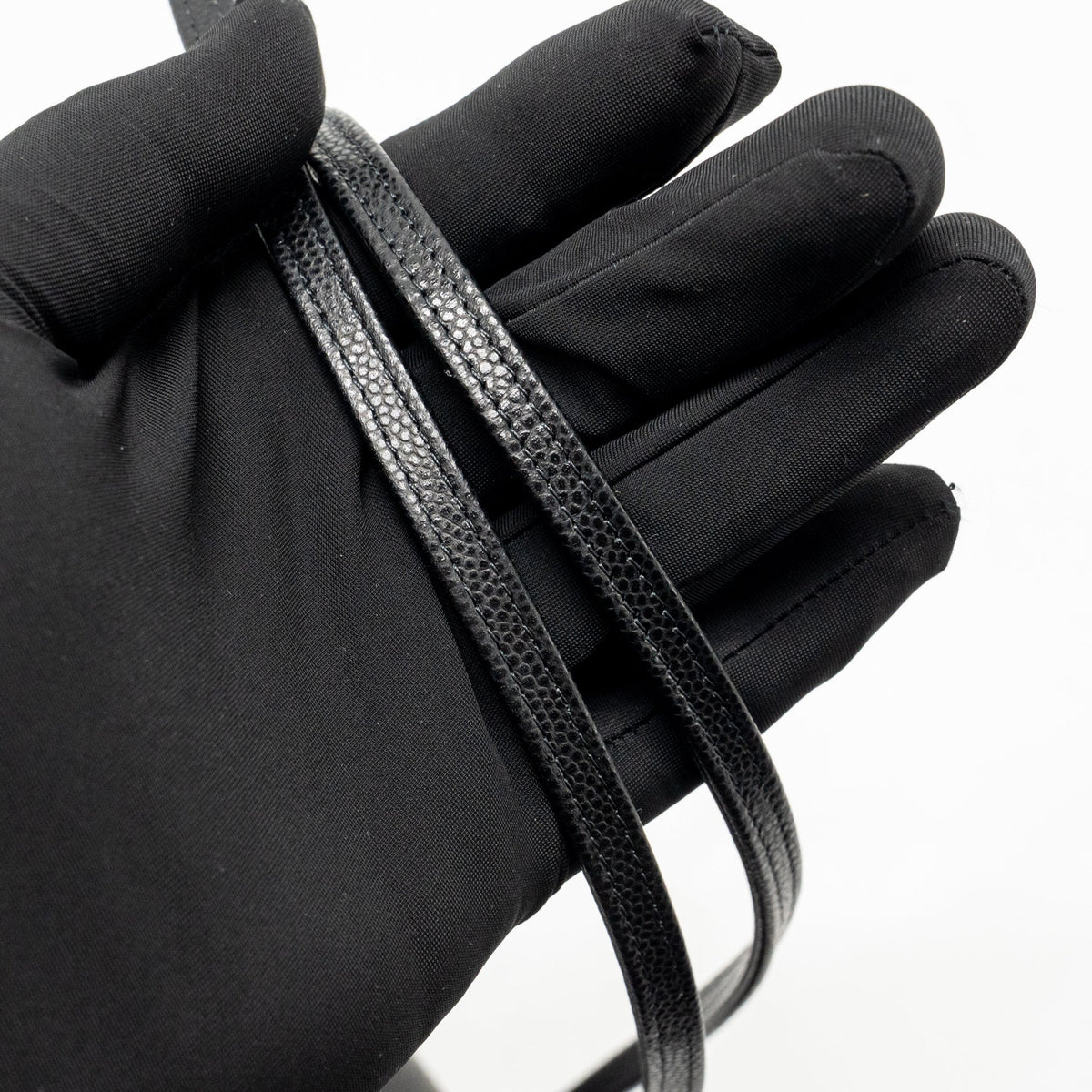 Chanel Preppy Coco Clutch with Leather Strap Caviar Black GHW (Microchip)