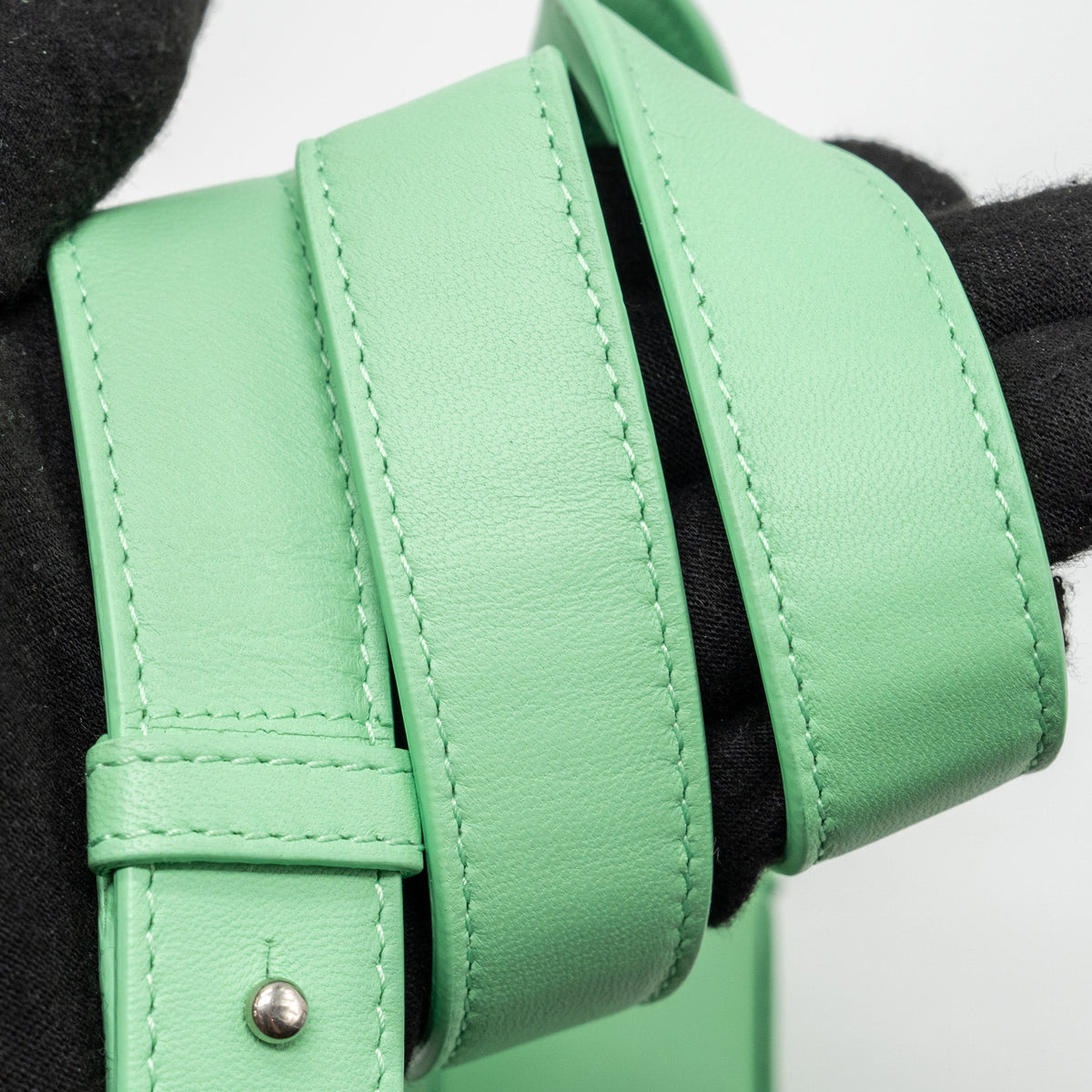 BOTTEGA VENETA CLASSIC CASSETTE BAG LAMBSKIN LIGHT GREEN SHW