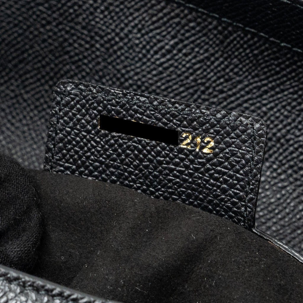 DIOR MEDIUM SADDLE BAG WITH STRAP GRAINED CALFSKIN BLACK GHW
