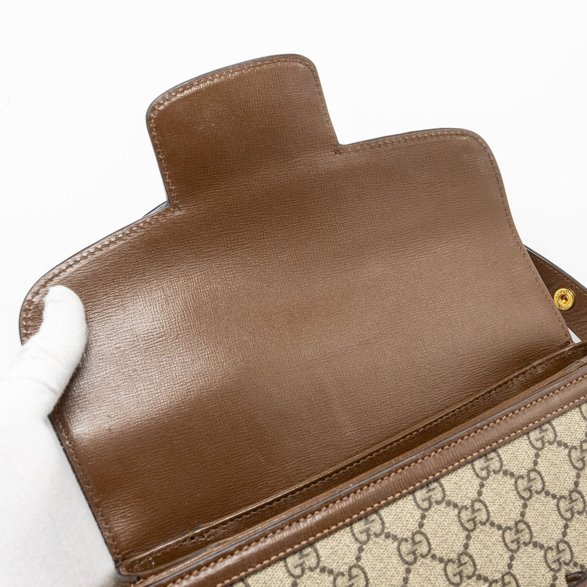 GUCCI HORSEBIT 1955 BAG GG SUPREME CANVAS/LEATHER GHW