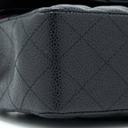 CHANEL SMALL CLASSIC FLAP BAG CAVIAR BLACK SHW