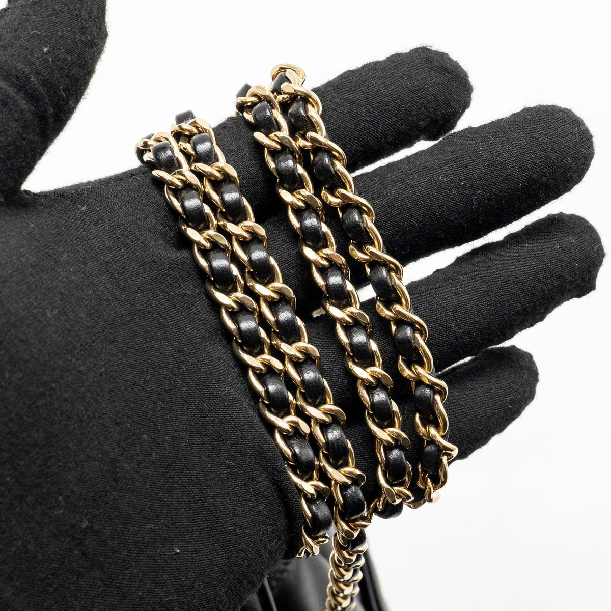 CHANEL TOP HANDLE MINI RECTANGULAR LAMBSKIN BLACK LGHW (MICROCHIP)