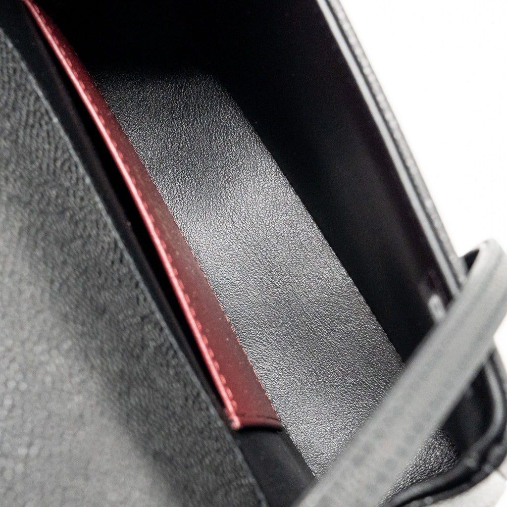 Chanel Preppy Coco Clutch with Leather Strap Caviar Black GHW (Microchip)