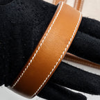 Hermes pochette kelly depeches 25 canvas / barenia ecru beige / fauve SHW