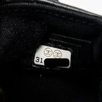 CHANEL 21K MINI FLAP BAG CALFSKIN BLACK BRUSHED GHW