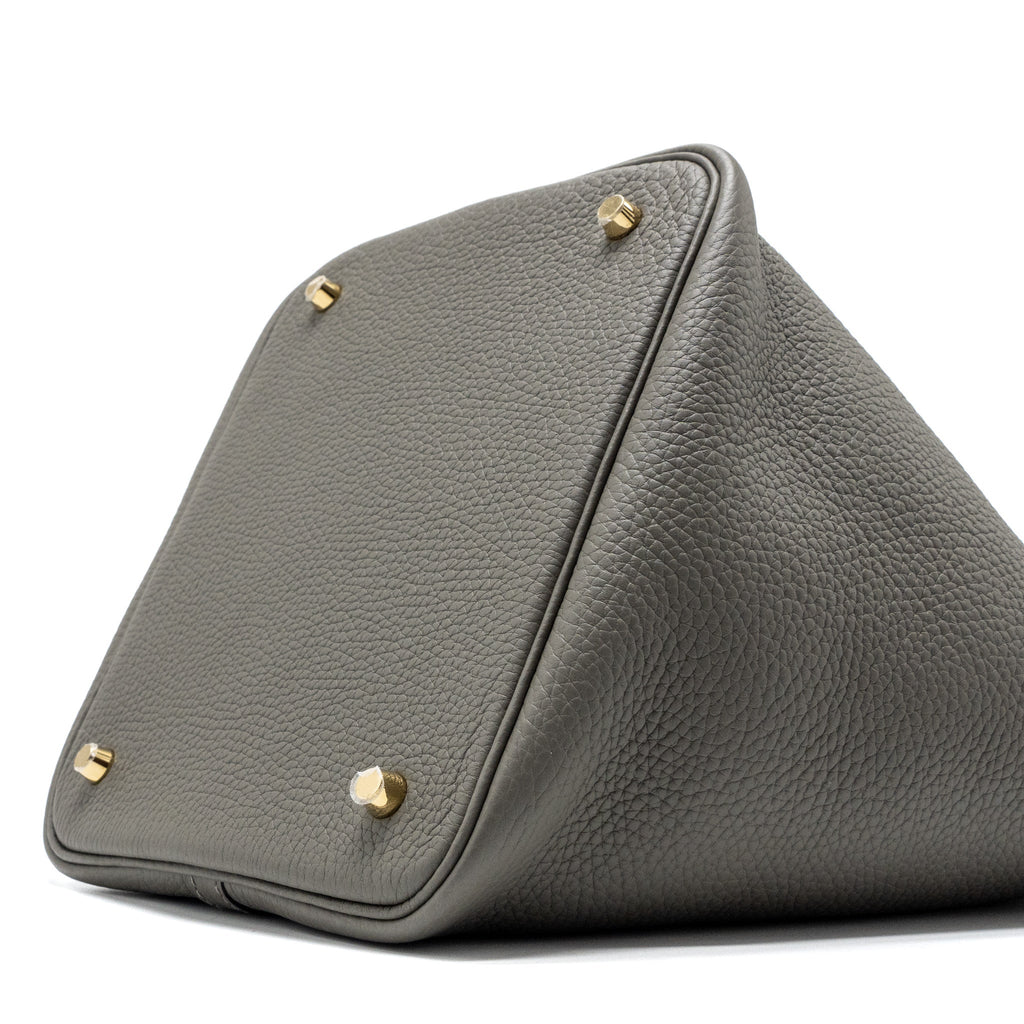 Hermes Picotin 22 Lock Bag Clemence Gris Meyer GHW
