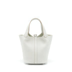 HERMES PICOTIN 18 LOCK BAG CLEMENCE 80 GRIS PERLE SHW