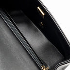 CHANEL TOP HANDLE MINI RECTANGULAR LAMBSKIN BLACK LGHW (MICROCHIP)