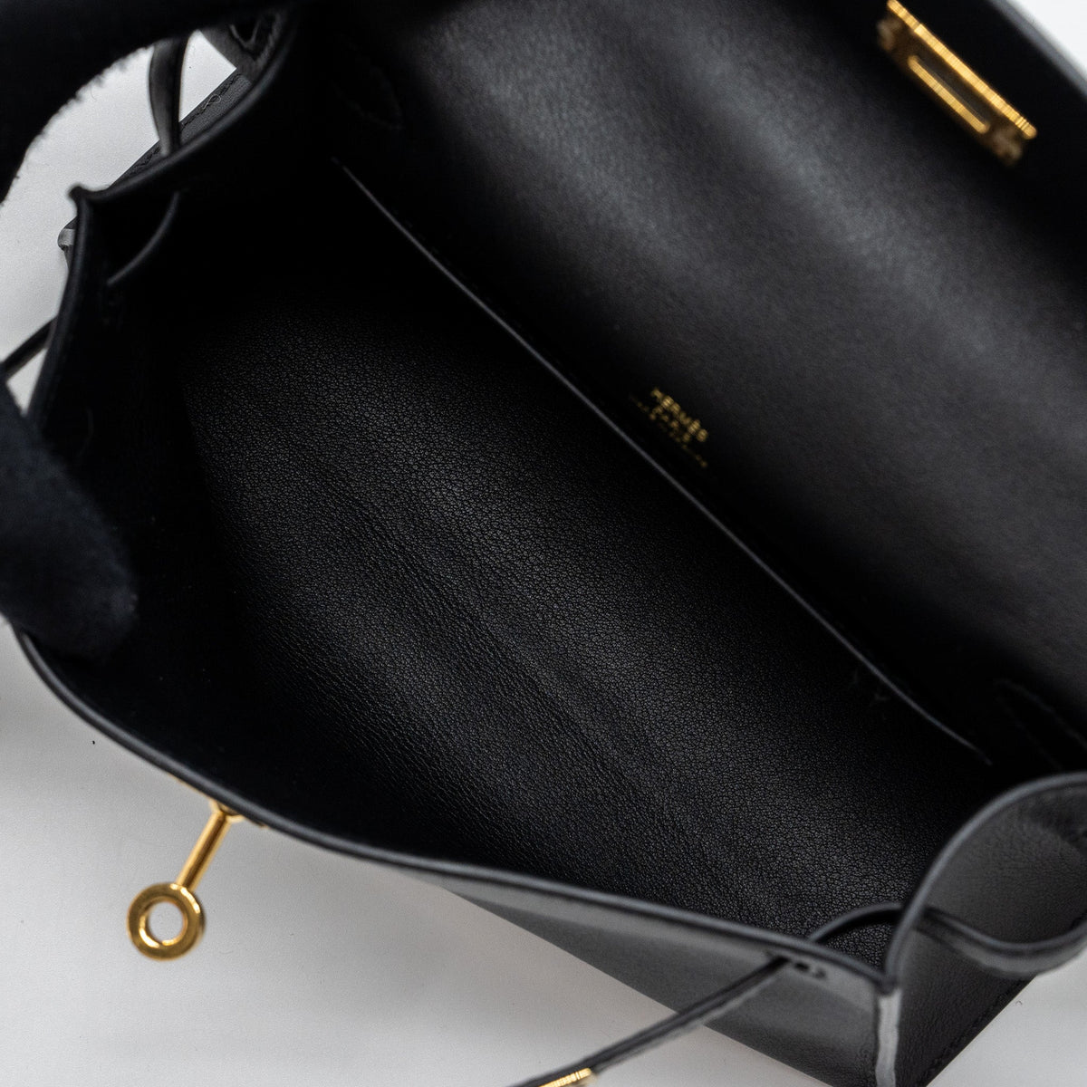 Hermes Kelly Pochette Swift Black GHW