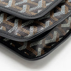 Goyard Plumet Pouch-Wallet Goyardine Canvas/Chevroches Calfskin Black SHW
