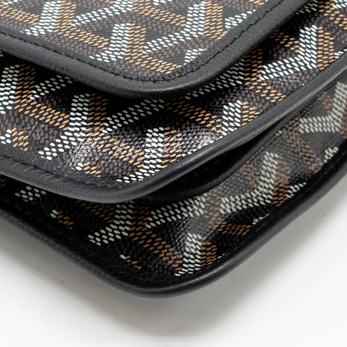 Goyard Plumet Pouch-Wallet Goyardine Canvas/Chevroches Calfskin Black SHW