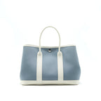 HERMES GARDEN PARTY 30 WHITE/BLUE JEAN SHW