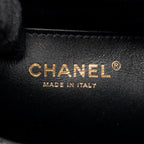 Chanel 23S Mini 22 Bag with Pear Chain Shiny Calfskin Black Brushed GHW (Microchip)
