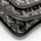 Goyard Plumet Pouch-Wallet Goyardine Canvas/Chevroches Calfskin Black SHW