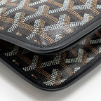 Goyard Plumet Pouch-Wallet Goyardine Canvas/Chevroches Calfskin Black SHW