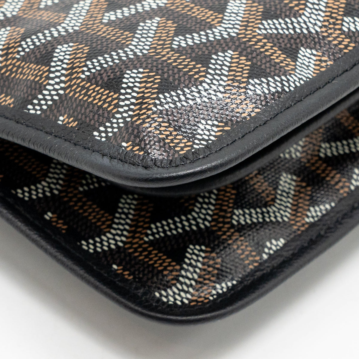 Goyard Plumet Pouch-Wallet Goyardine Canvas/Chevroches Calfskin Black SHW