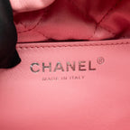 Chanel MINI 22 BAG SHINY CALFSKIN Pink SHW (Microchip)
