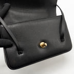 Chanel Small Preppy Coco Shoulder Flap Bag Grained Shiny Calfskin Black GHW (Microchip)