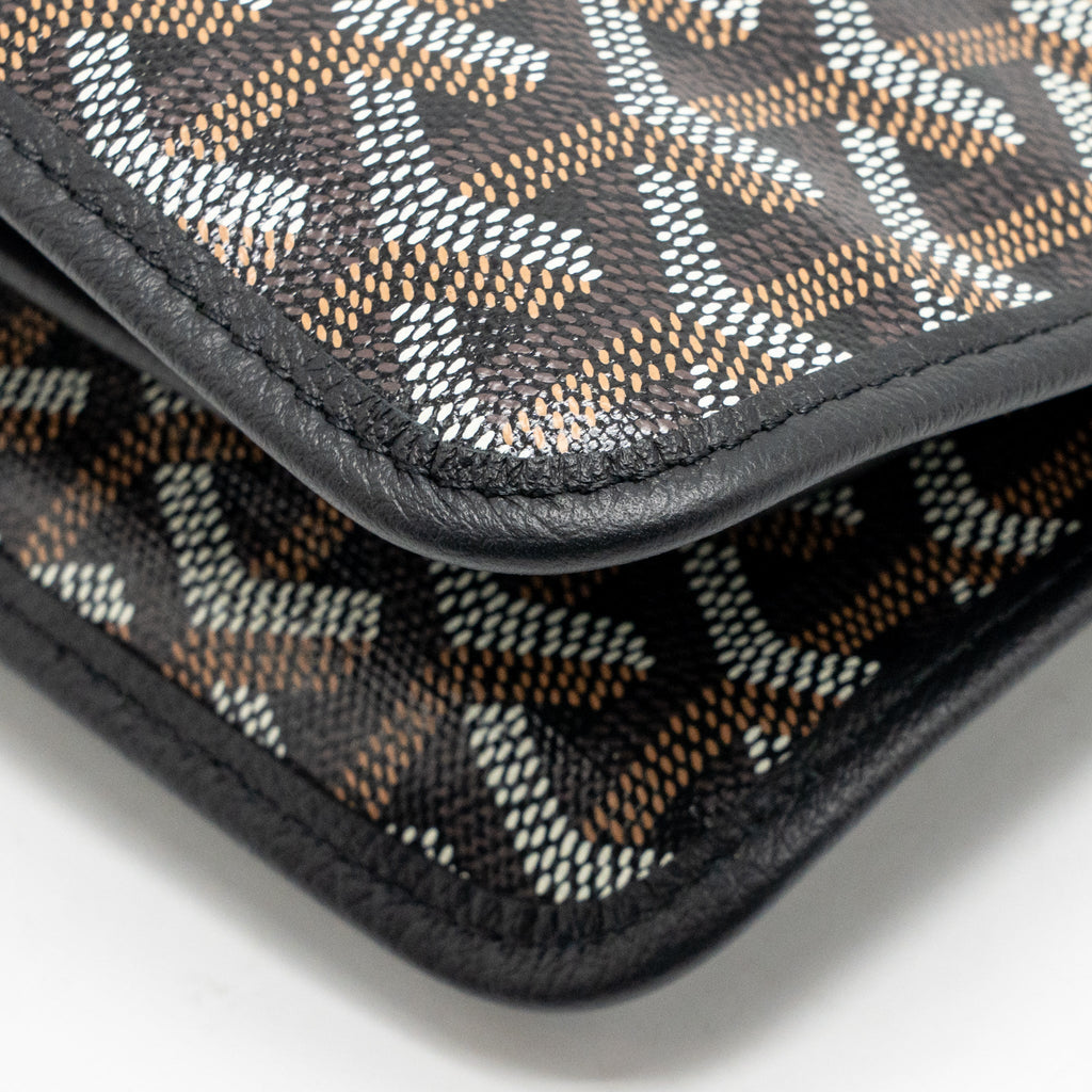 Goyard Plumet Pouch-Wallet Goyardine Canvas/Chevroches Calfskin Black SHW