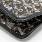 Goyard Plumet Pouch-Wallet Goyardine Canvas/Chevroches Calfskin Black SHW