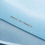 CHANEL CLASSIC FLAP CARD HOLDER CAVIAR BLUE LGHW (MICROCHIP)