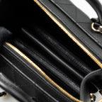CHANEL 22B SMALL VANITY CASE CALFSKIN BLACK GHW (MICROCHIP)