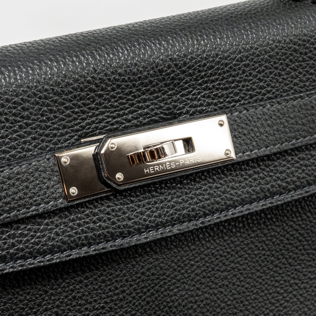 Hermes Kelly 28 Togo Graphite SHW
