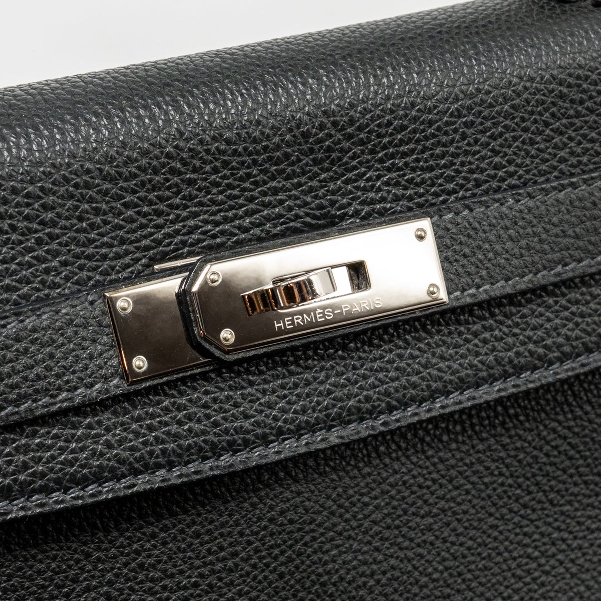 Hermes Kelly 28 Togo Graphite SHW