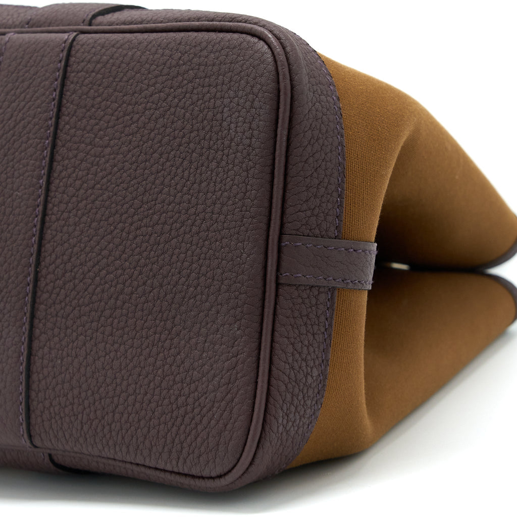 Hermes Garden Party 30 Canvas/Leather Alezan/ Bleu Outrener/ Rouge Sellier SHW