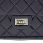 CHANEL REISSUE 226 IN DARK PURPLE WITH SILVER RUTHENIUM HARDWARE