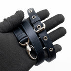 DIOR MINI LADY DIOR SATIN CRYSTAL DARK BLUE SHW