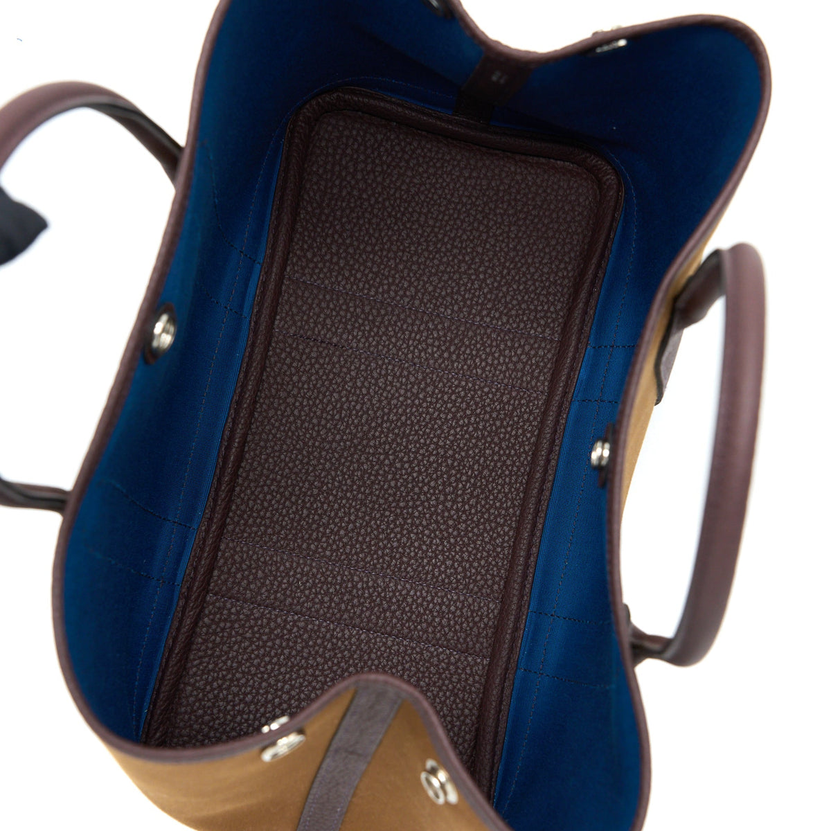 Hermes Garden Party 30 Canvas/Leather Alezan/ Bleu Outrener/ Rouge Sellier SHW