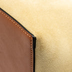 LOEWE ANAGRAM TOTE BAG SUEDE LEATHER BEIGE/BROWN