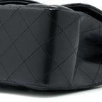CHANEL MINI SQUARE FLAP BAG LAMBSKIN BLACK LGHW (MICROCHIP)