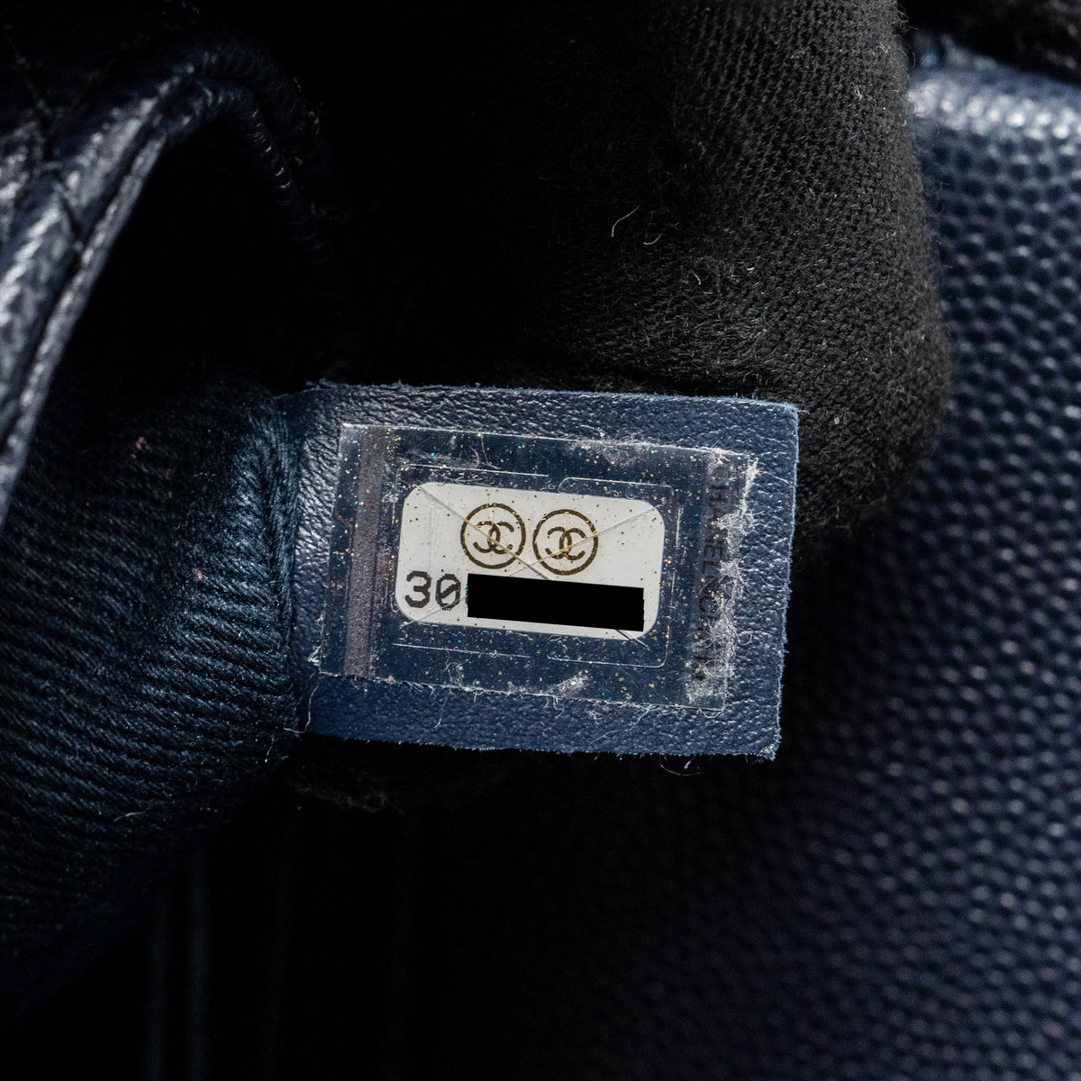 CHANEL SMALL COCO HANDLE BAG CAVIAR NAVY LGHW