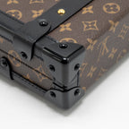Louis Vuitton Petite Malle Monogram Canvas / Smooth Calfskin Brown / Black GHW