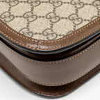 GUCCI HORSEBIT 1955 SHOULDER BAG GG SUPREME CANVAS/LEATHER BEIGE/BROWN GHW