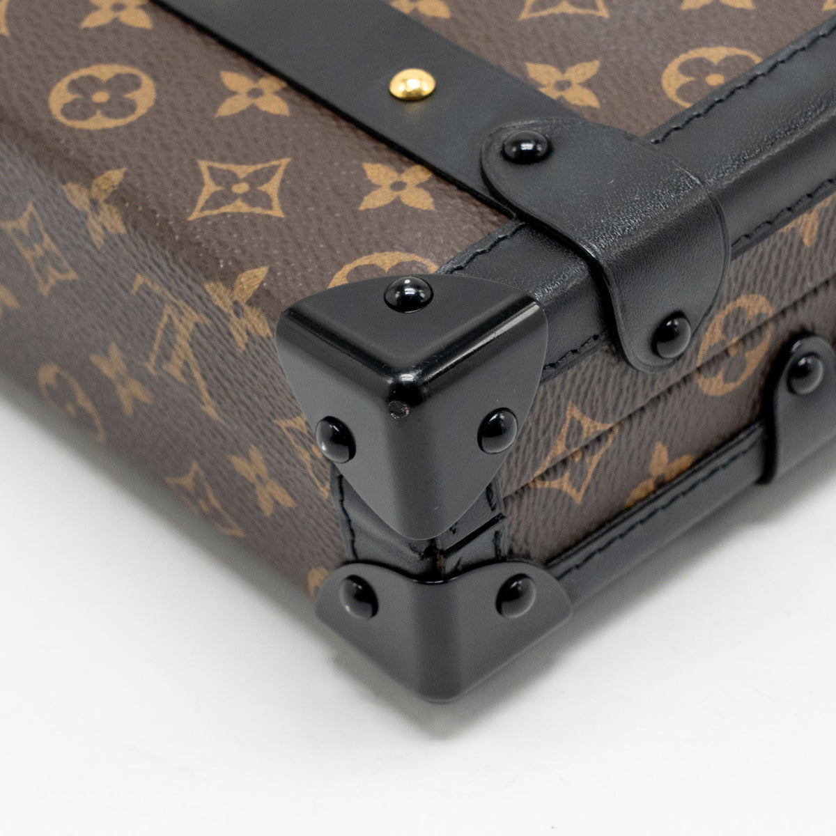Louis Vuitton Petite Malle Monogram Canvas / Smooth Calfskin Brown / Black GHW