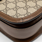 GUCCI HORSEBIT 1955 SHOULDER BAG GG SUPREME CANVAS/LEATHER BEIGE/BROWN GHW