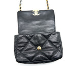 CHANEL SMALL 19 BAG BLACK GHW