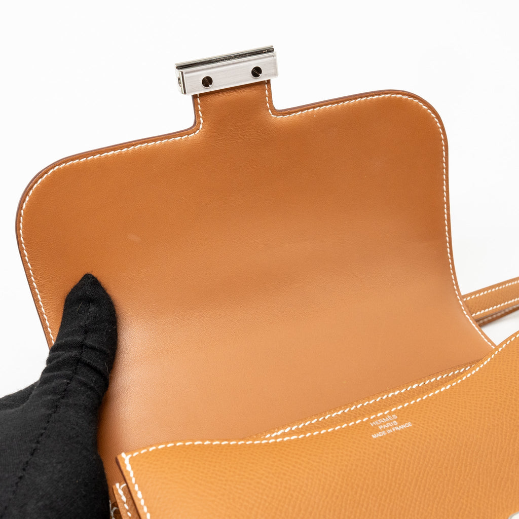 HERMES MINI CONSTANCE EPSOM GOLD SHW