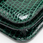 Hermes mini constance shiny alligator mississippiensis vert fonce GHW