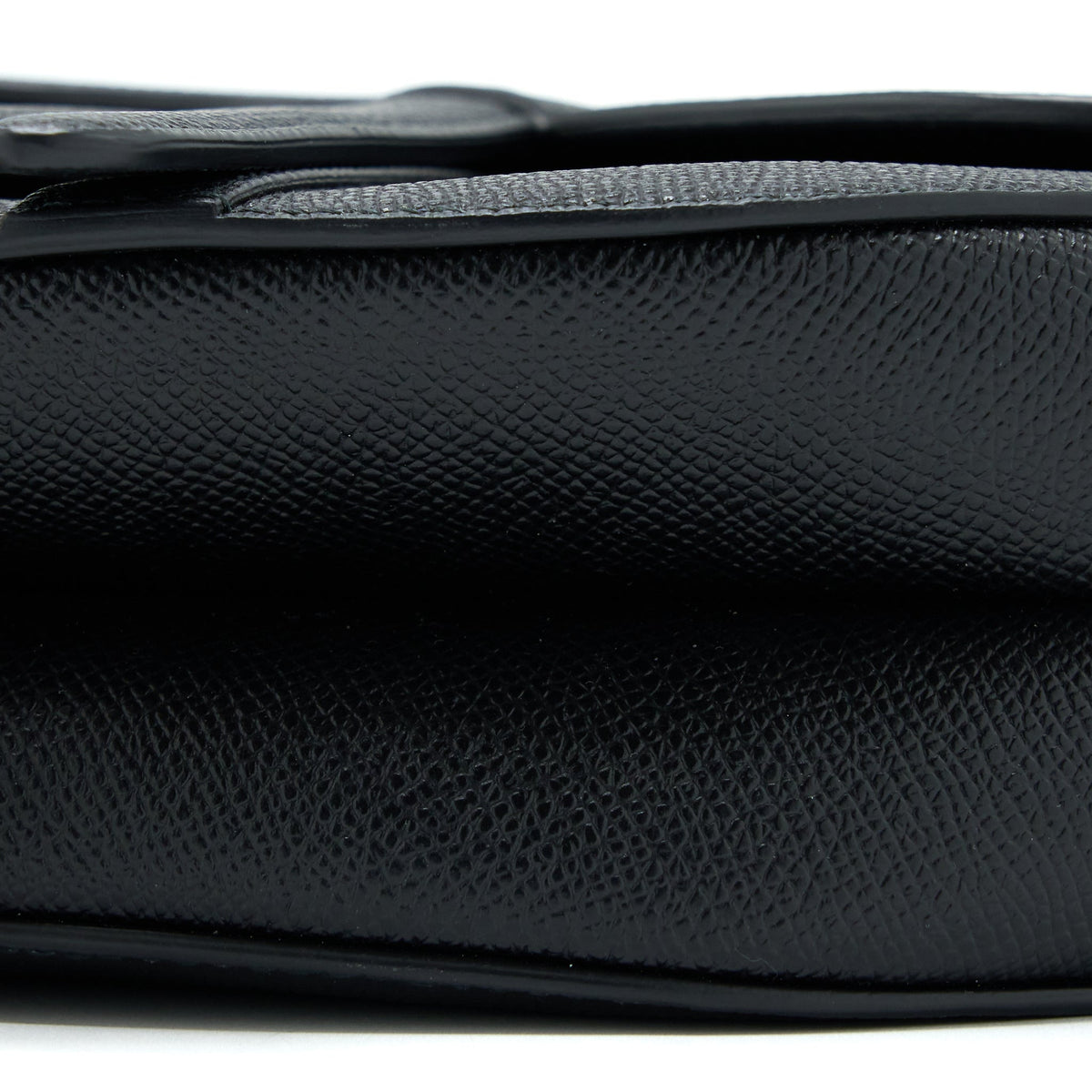 DIOR MEDIUM SADDLE BAG WITH STRAP GRAINED CALFSKIN BLACK GHW