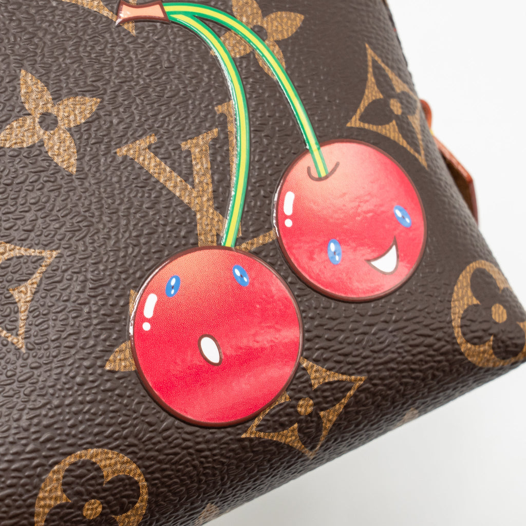 Louis Vuitton X Takashi Murakami cherry cosmetic pouch monogram canvas GHW